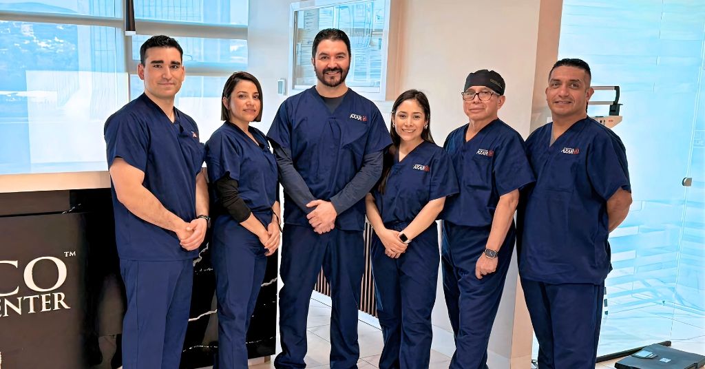 Dr. Miguel Montalvo surgical team at Hospital Azar
